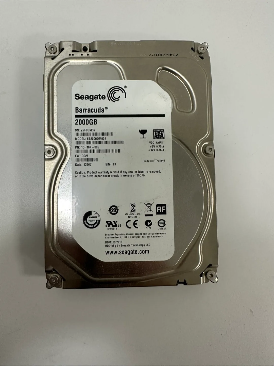 Seagate Barracuda 2000GB Hard Drive thumbnail