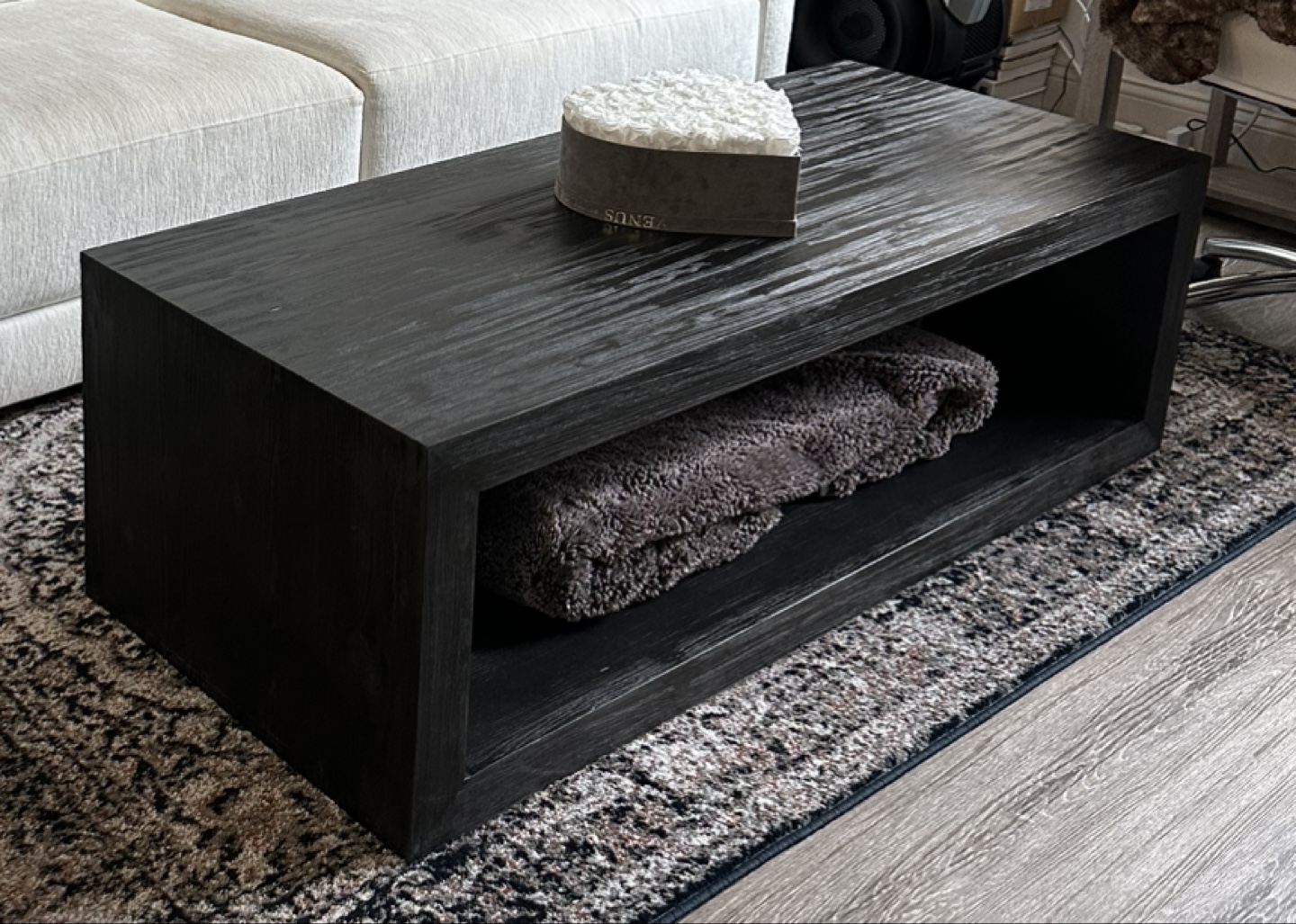 Pottery Barn Black Wood Coffee Table - photo 3