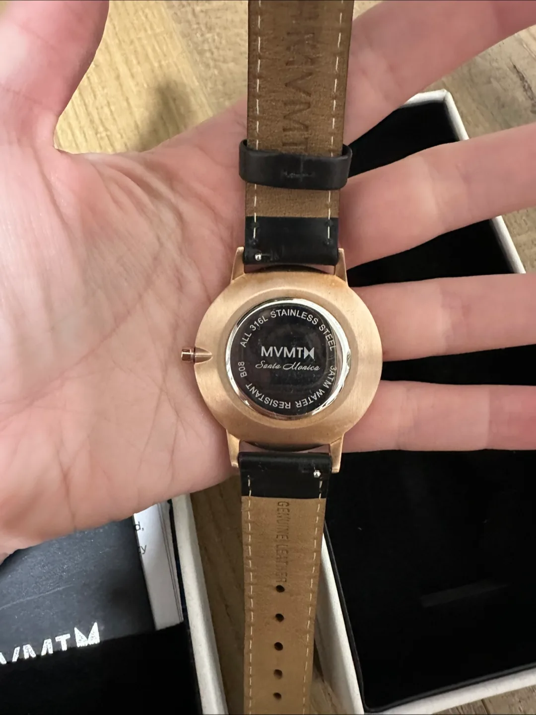 MVMT Boulevard Black Leather Watch image indicator(3)