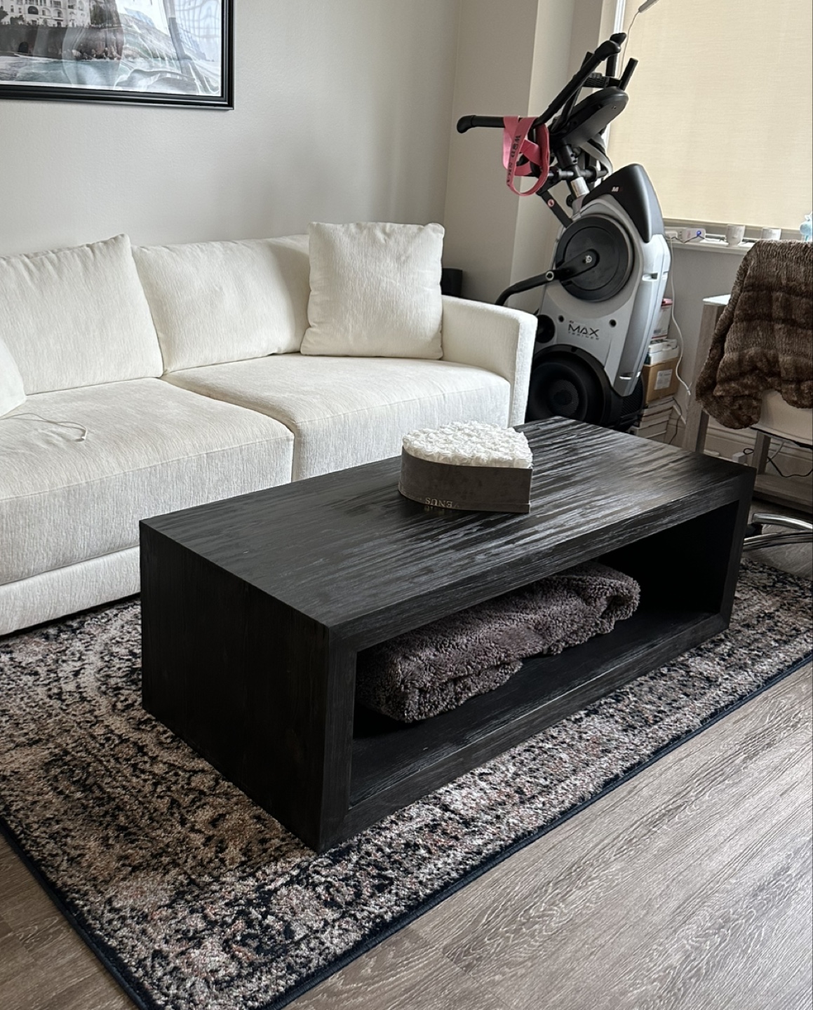 Pottery Barn Black Wood Coffee Table
