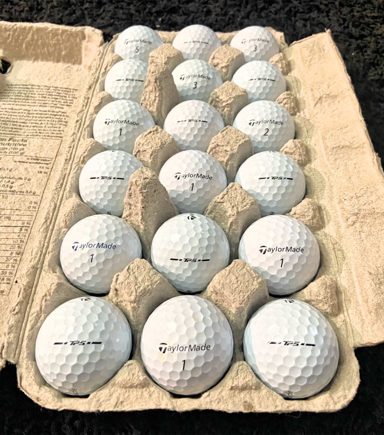 18 Taylormade TP5 2025 Edition Golf Balls