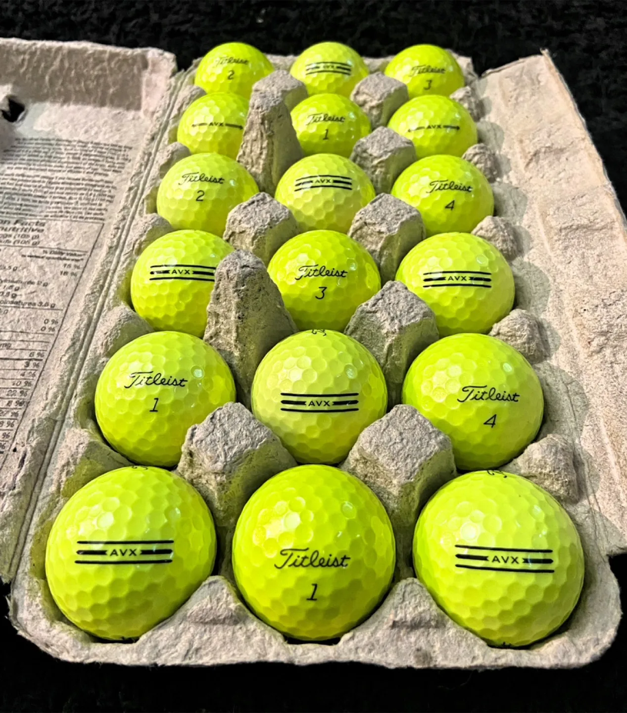 18 Titleist AVX Yellow Golf Balls thumbnail