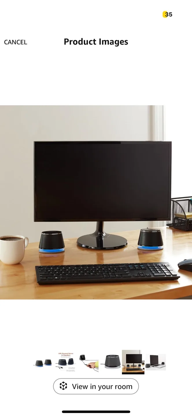 AmazonBasics USB-Powered Stereo 2.0 Speakers thumbnail