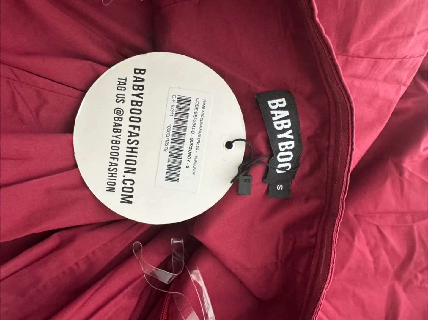 Babyboo Nala Maxi Dress - Burgundy, Size S image indicator(2)