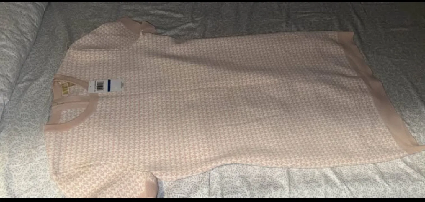 Michael Kors Pink & White Logo T-Shirt thumbnail