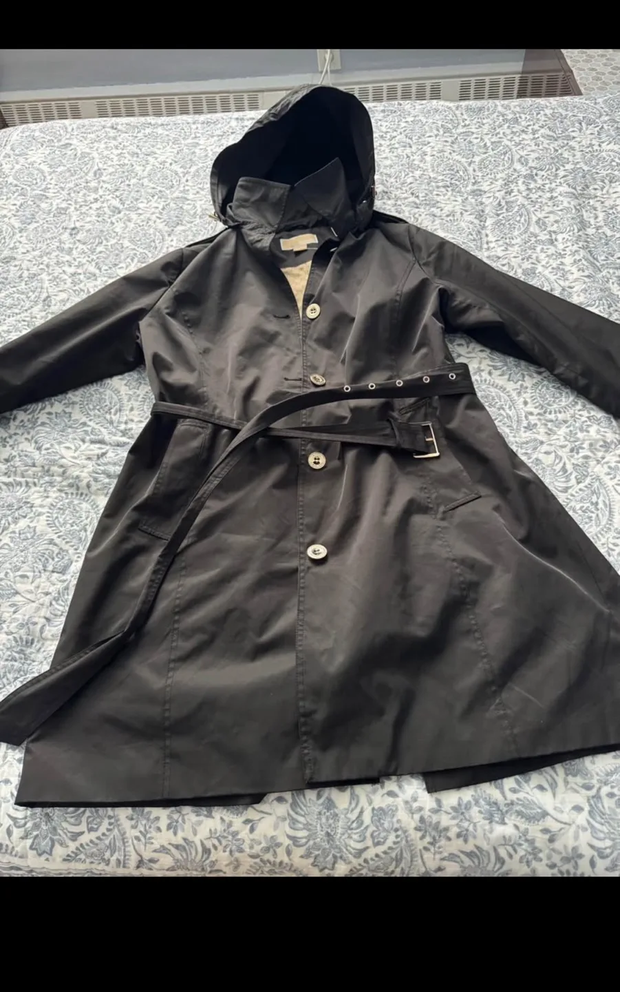 Michael Kors Black Trench Coat thumbnail