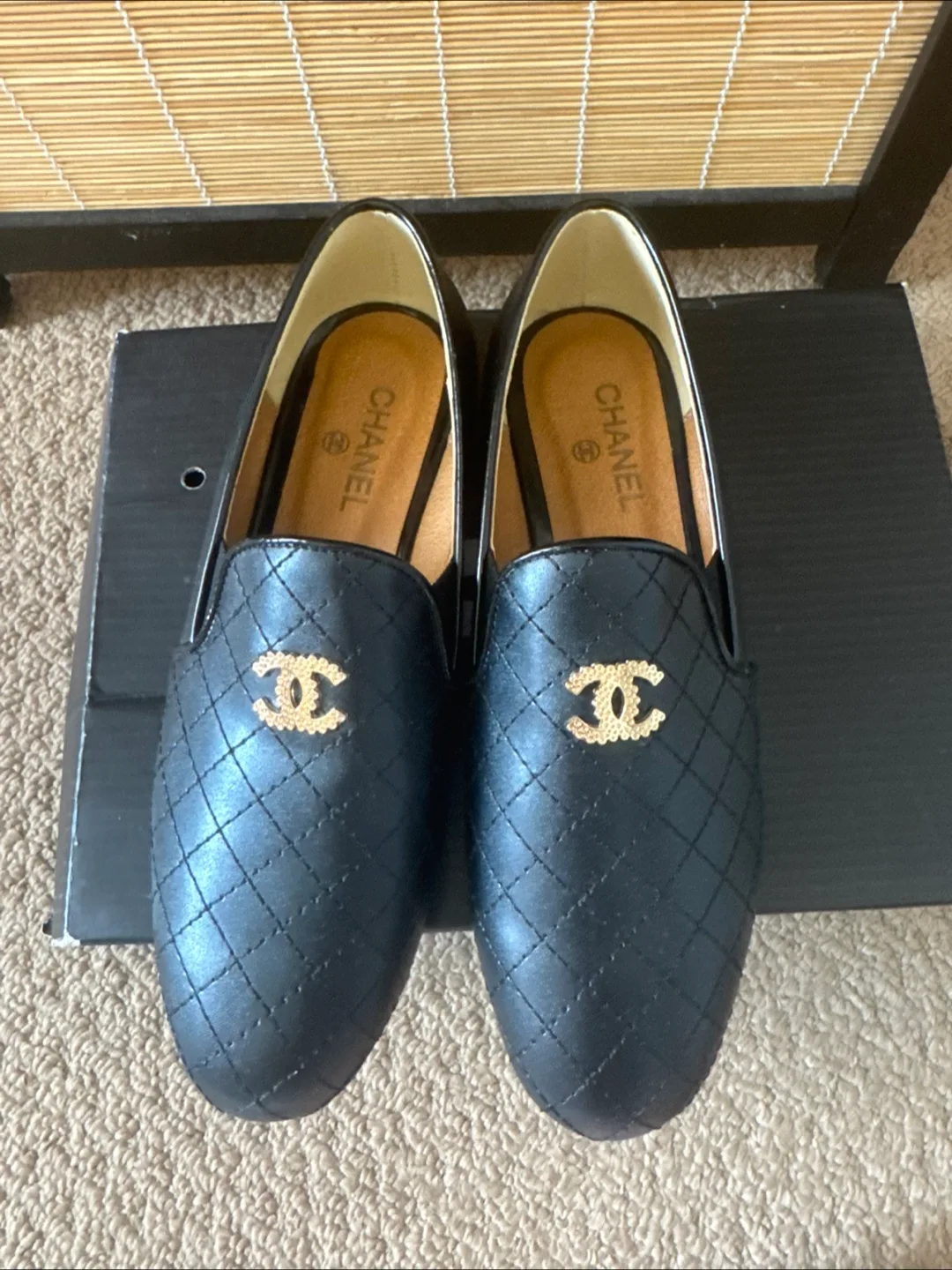 Chanel Black Leather Loafers image indicator(2)