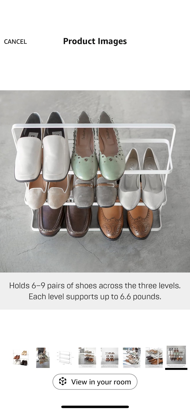 Yamazaki Home 3-Tier Shoe Rack - White - photo 3