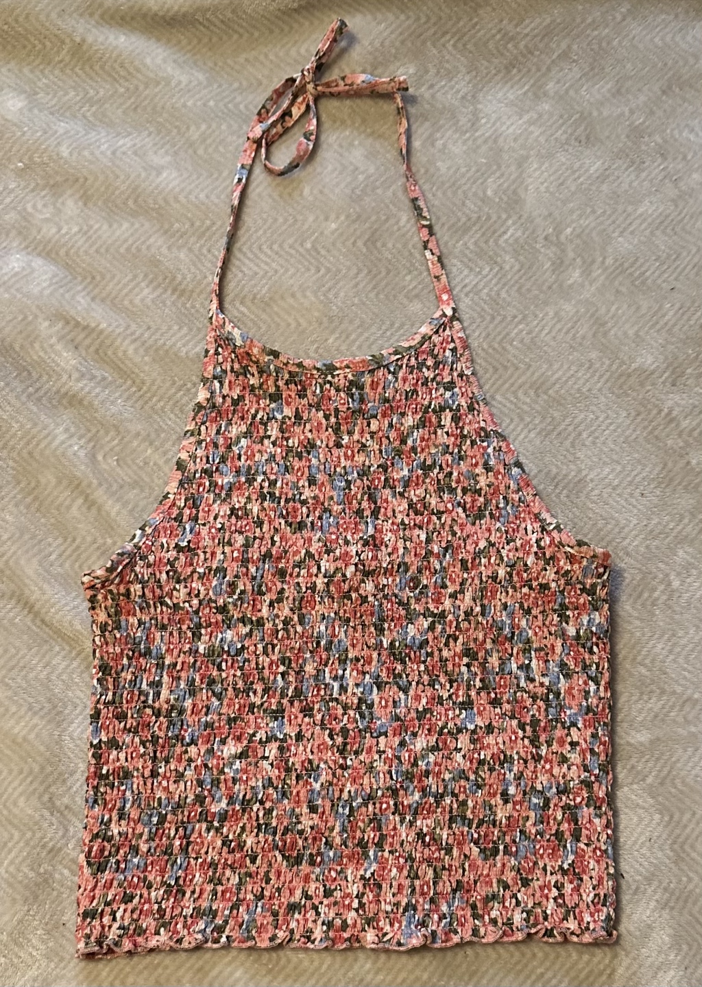 Floral Smocked Halter Top