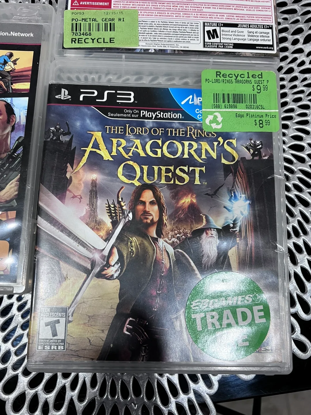 PS3 Games: Metal Gear Rising, LOTR Aragorn's Quest, GTA V image indicator(3)