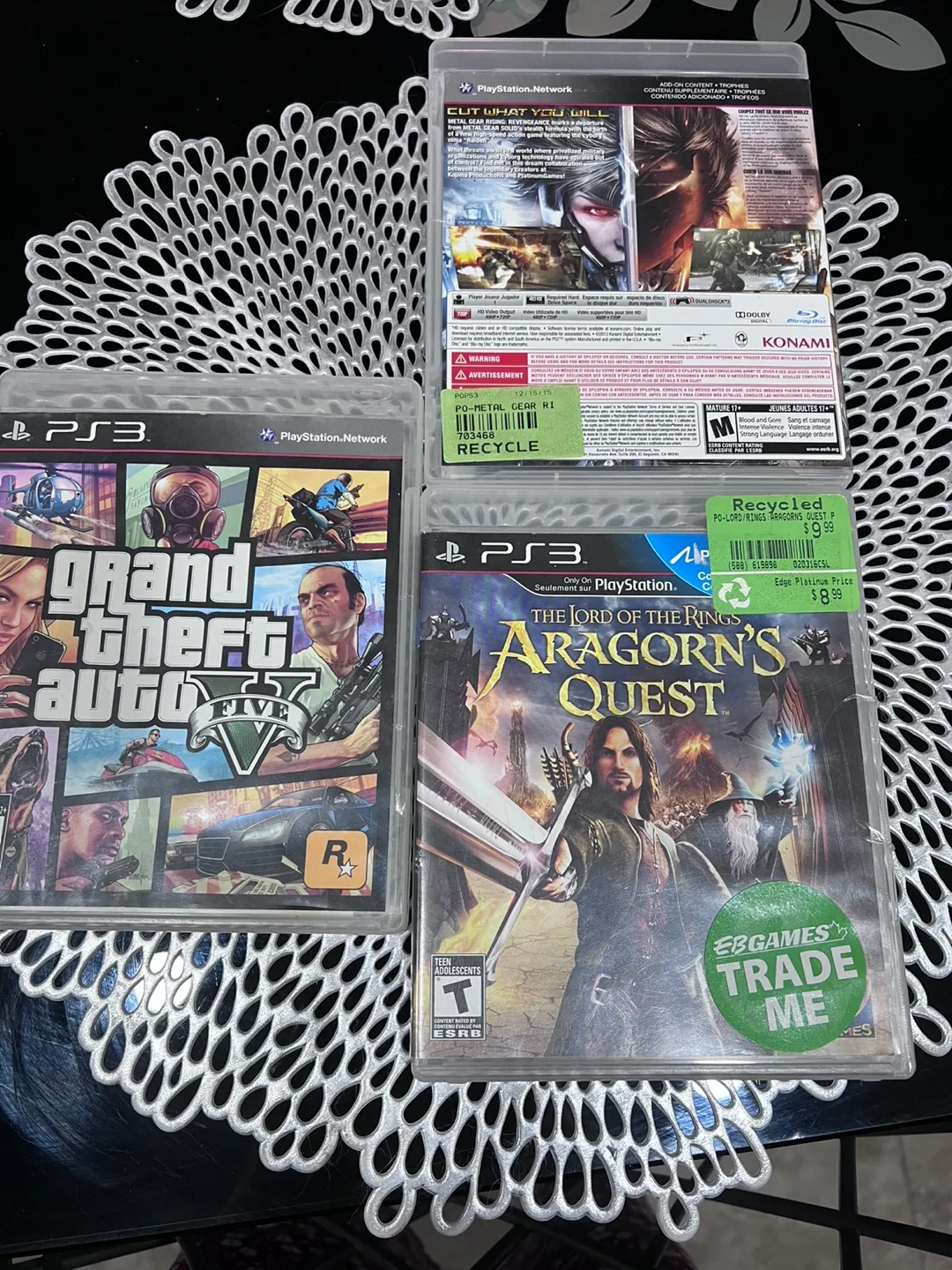 PS3 Games: Metal Gear Rising, LOTR Aragorn's Quest, GTA V image indicator(4)