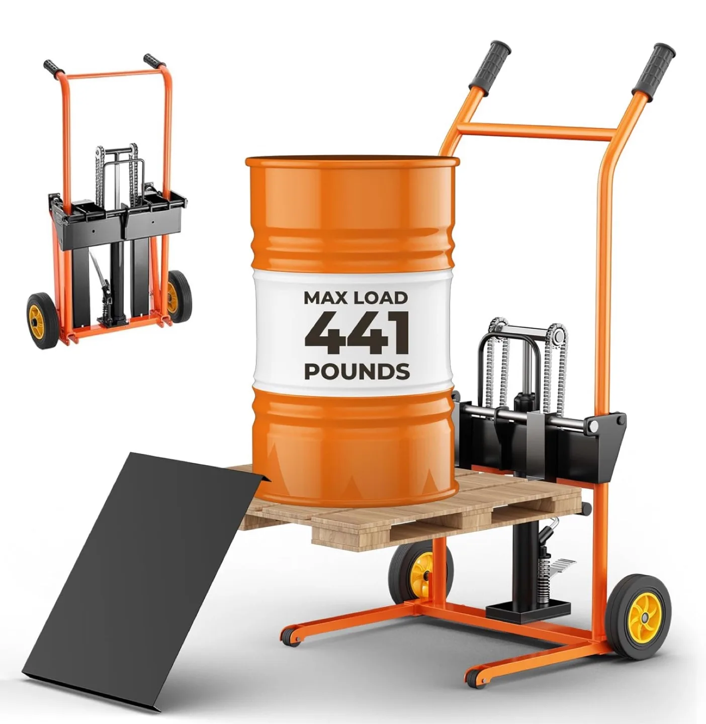 Foldable 2-in-1 Fork and Flat Bed Hand Truck thumbnail