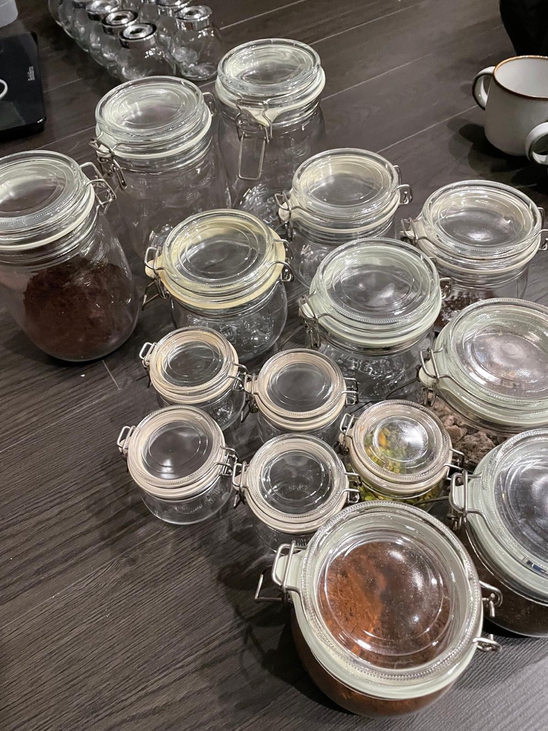 KORKEN Glass Jar Set with Lids – 17 Pieces Total