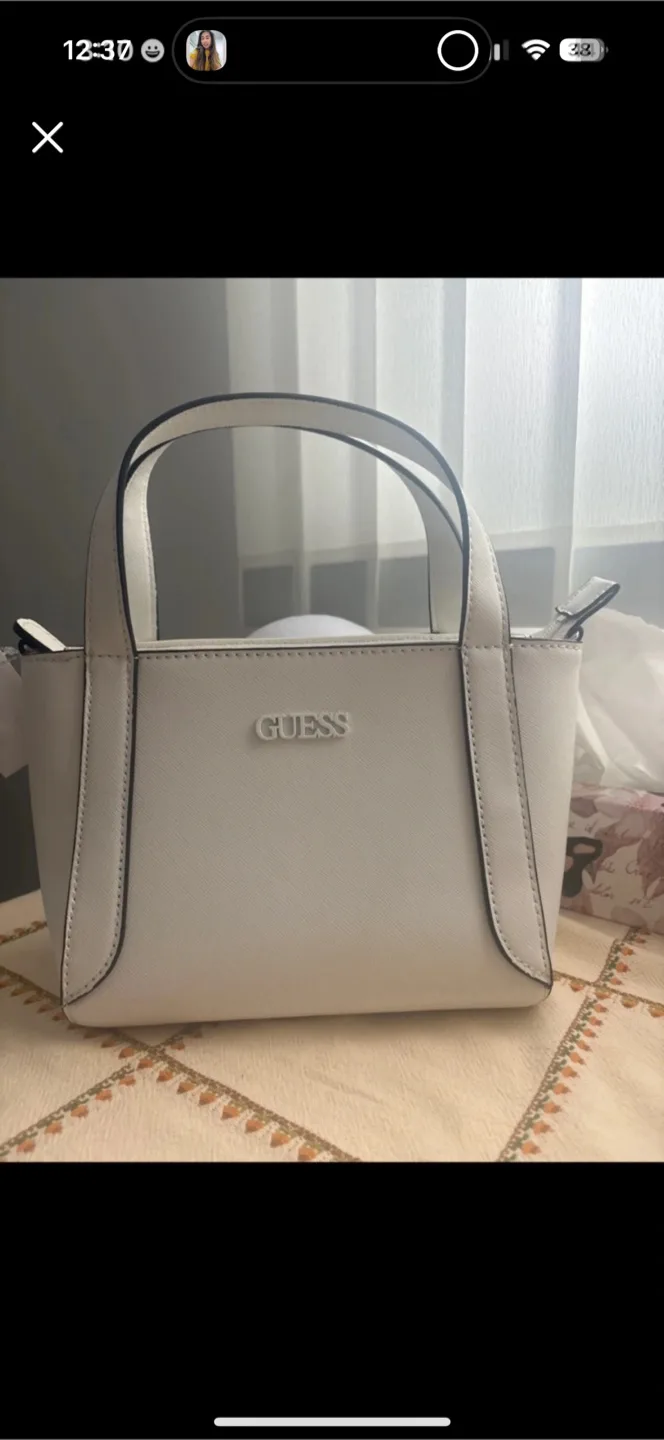 Guess White Satchel Bag thumbnail