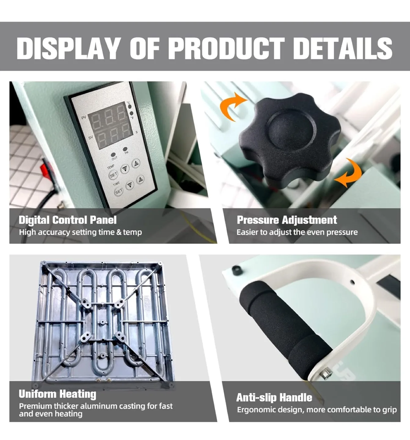 BetterSub 15"x15" Heat Press Machine - Teal image indicator(5)