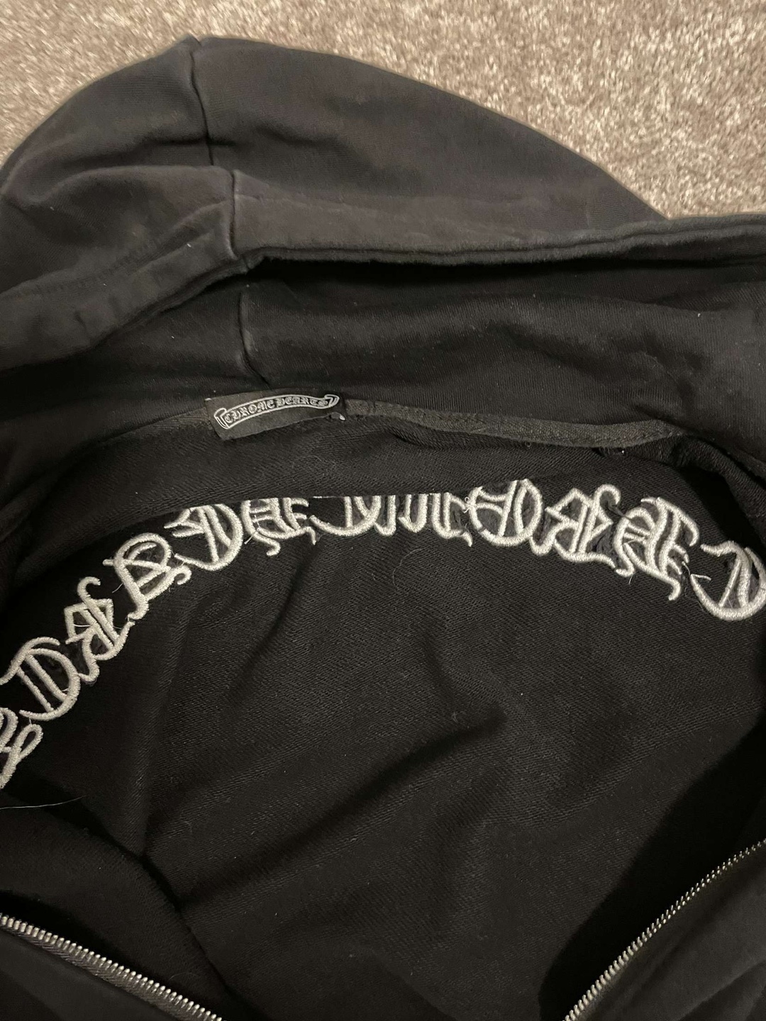 Chrome Hearts Black Zip-Up Hoodie - photo 4
