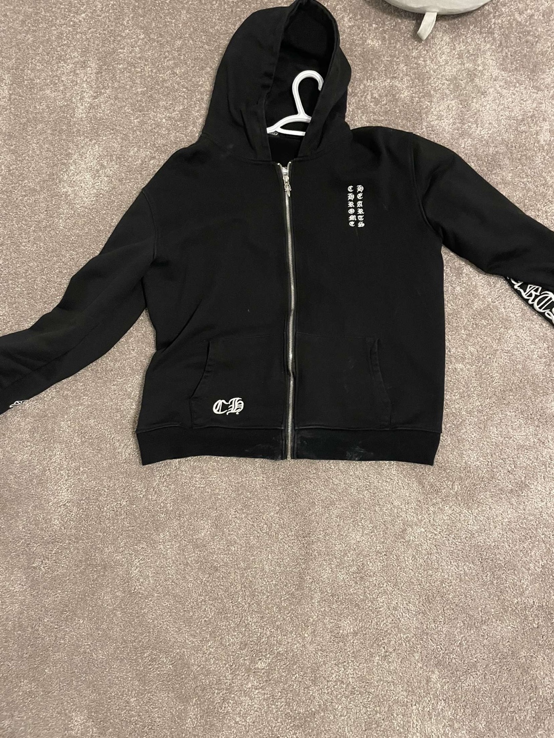 Chrome Hearts Black Zip-Up Hoodie