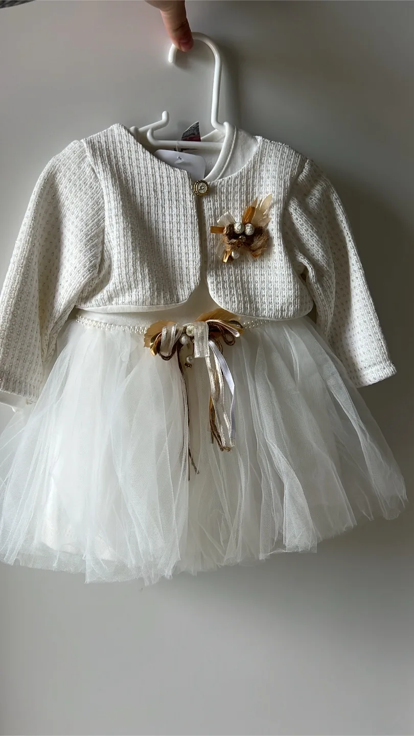 White Baby Dress & Bolero Set thumbnail