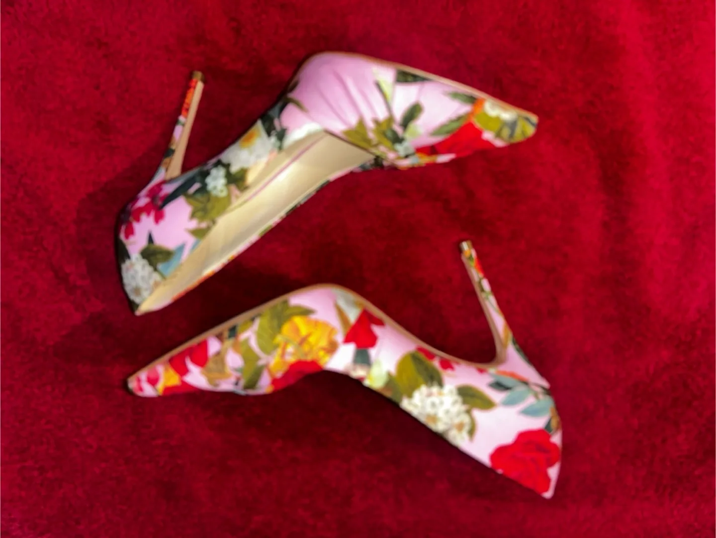 Nine West Floral Heels - Size 7 thumbnail