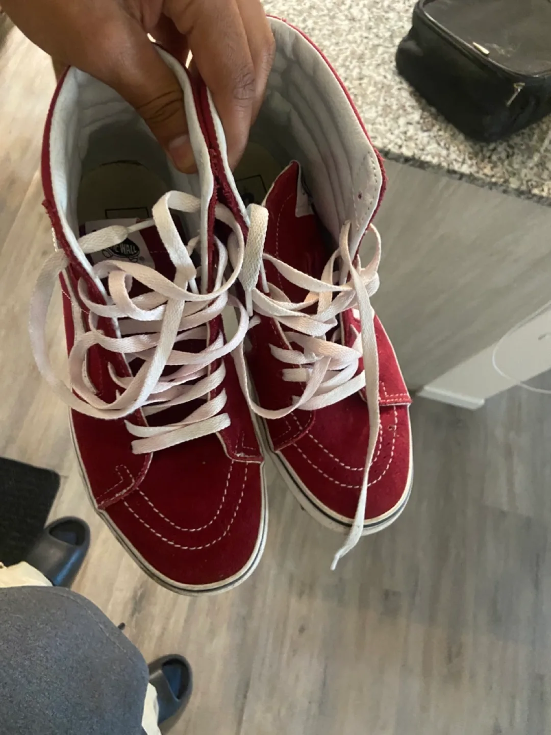 Vans Sk8-Hi Red/White, US Men's 9 thumbnail