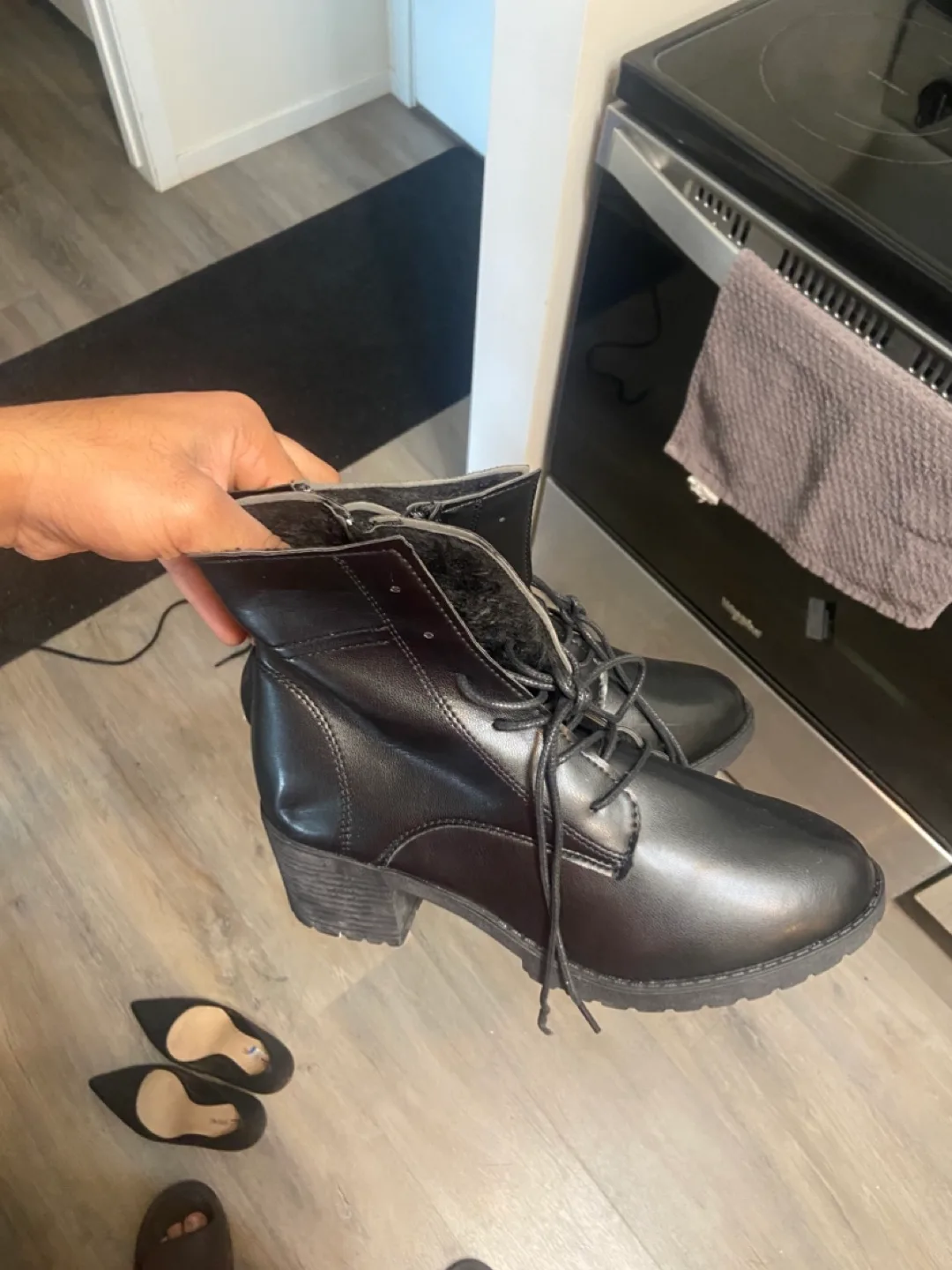 Call It Spring Black Ankle Boots - Size 8 thumbnail