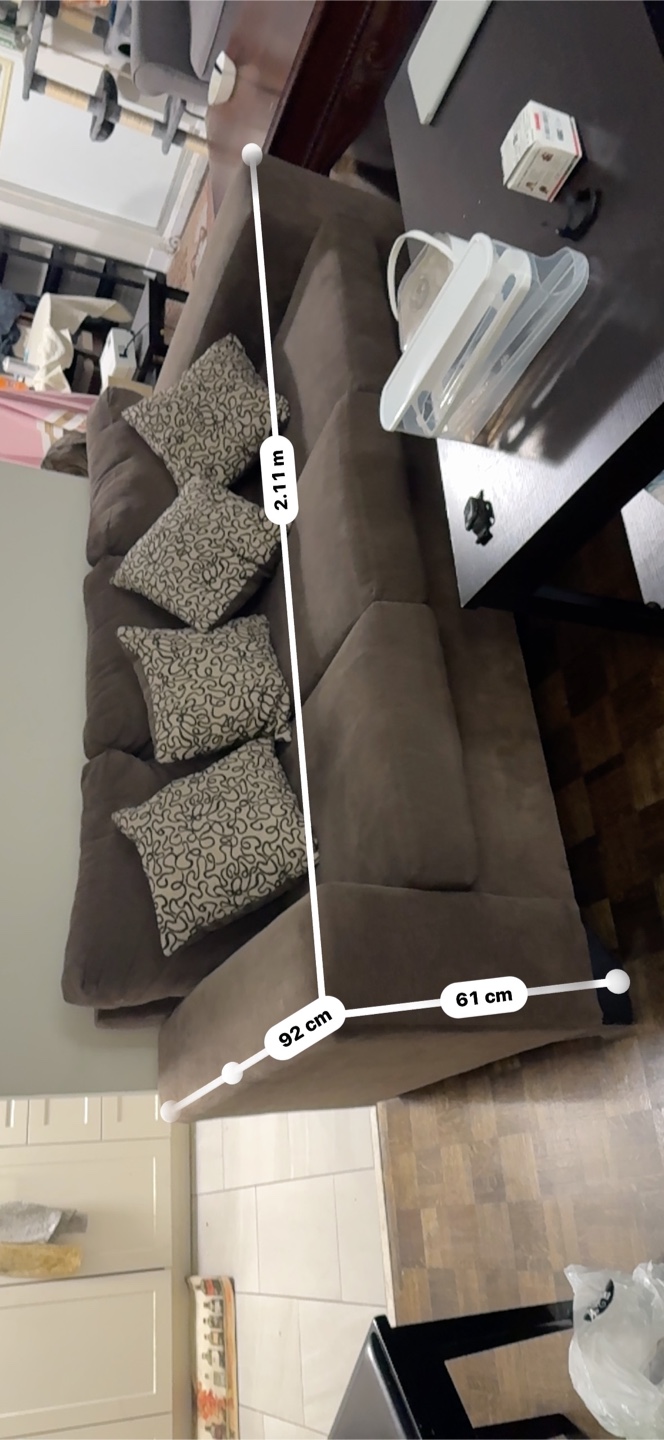Brown Sofa - 211cm x 92cm - photo 3