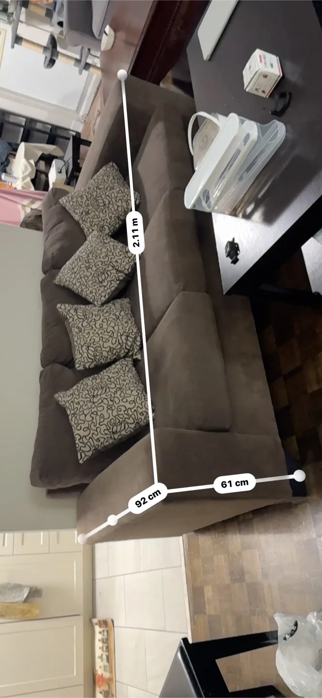 Brown Sofa - 211cm x 92cm image indicator(3)