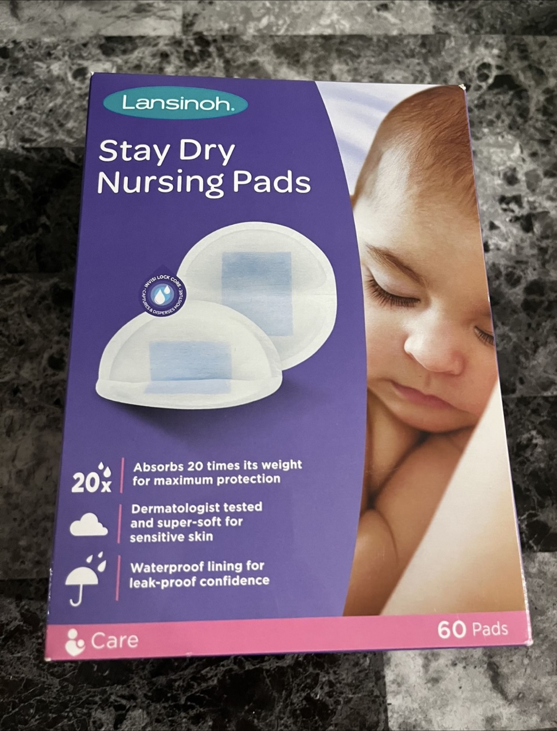 Lansinoh Stay Dry Nursing Pads - 60 Count