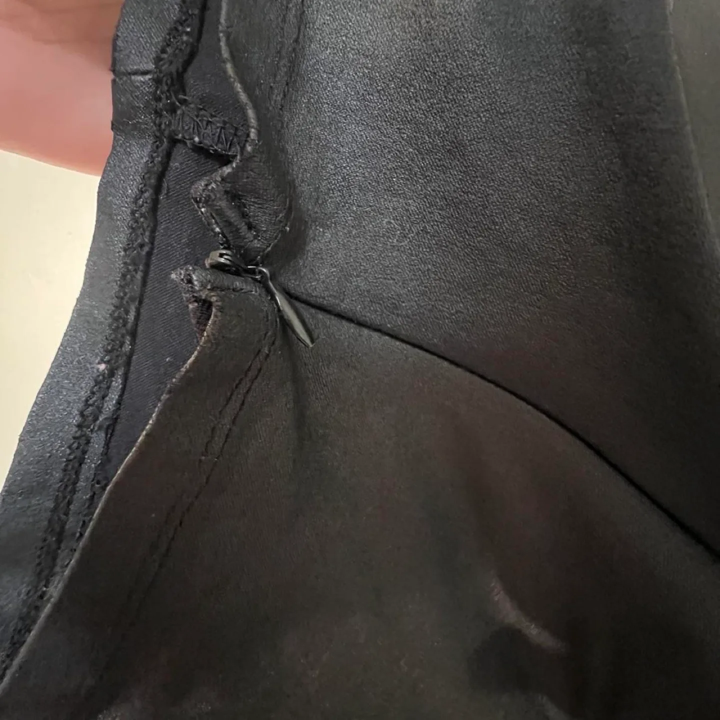 Black Faux Leather Skirt - Size L image indicator(3)