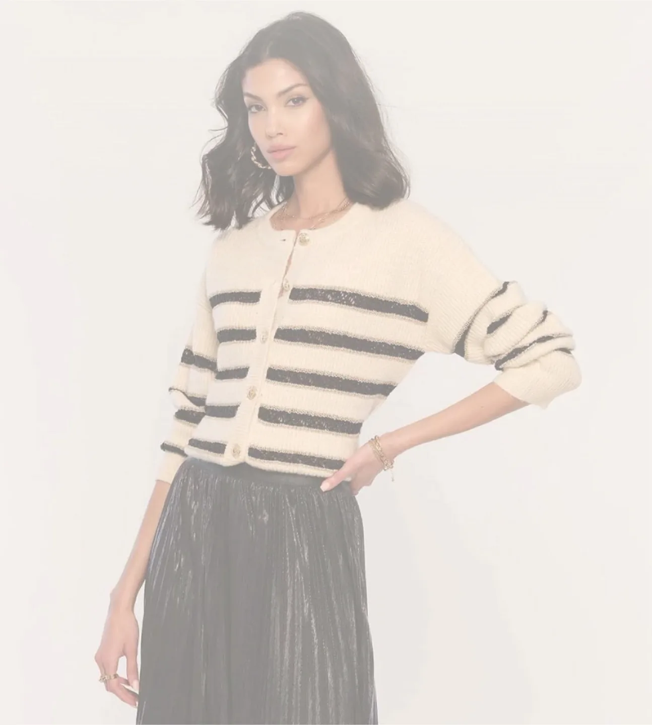 Heartloom Striped Cardigan - Size Small-Medium thumbnail