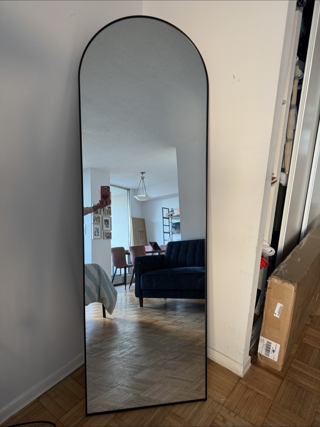 Black Arch Full Length Mirror. - photo 2