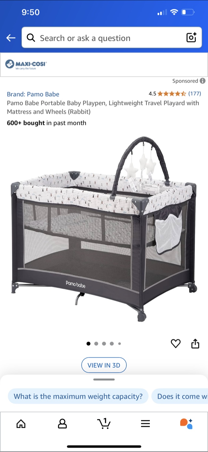 Pamo Babe Portable Playpen - Lightweight Travel Playard