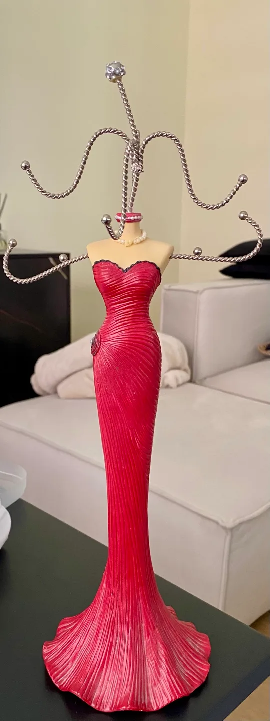 Vintage Red Gown Dress Jewellery Stand Mannequin + bonus items thumbnail