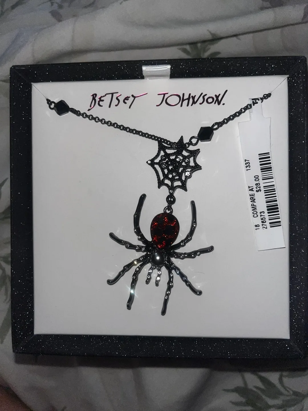 New Betsey Johnson Spider Web Necklace image indicator(4)