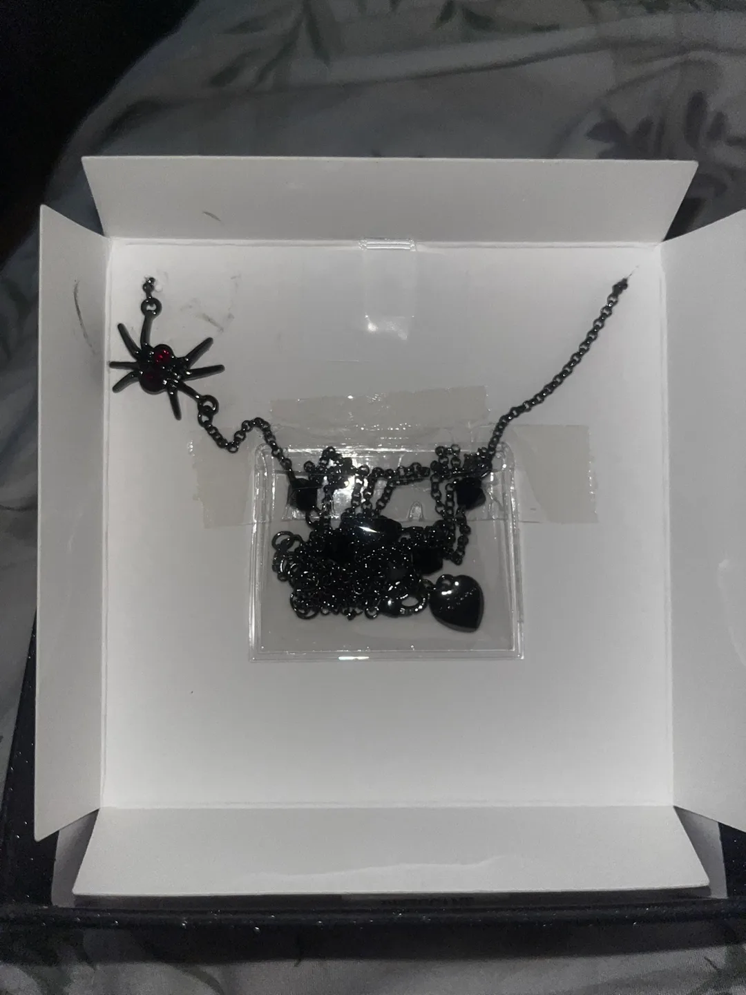 New Betsey Johnson Spider Web Necklace image indicator(6)