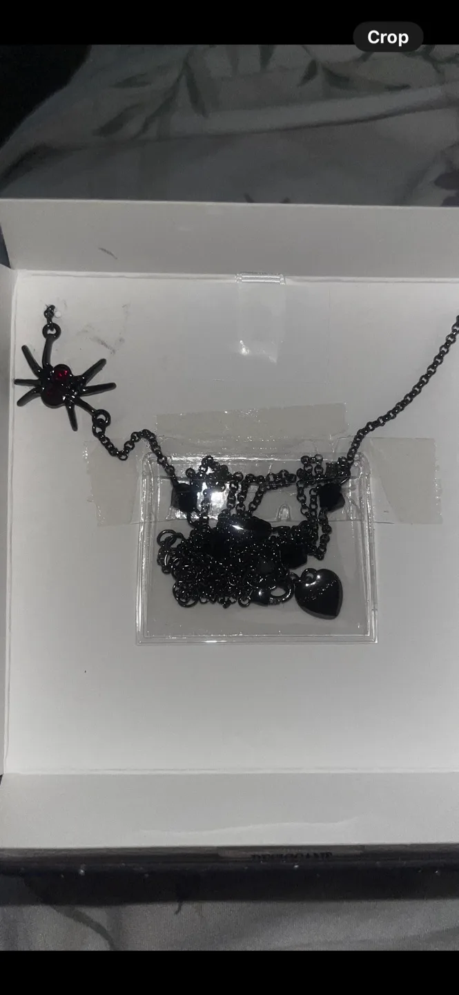 New Betsey Johnson Spider Web Necklace image indicator(8)
