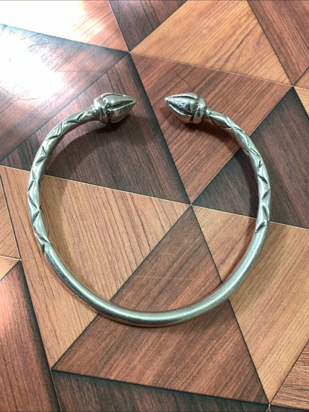 Antique Silver Bangle Bracelet 40 grams thumbnail