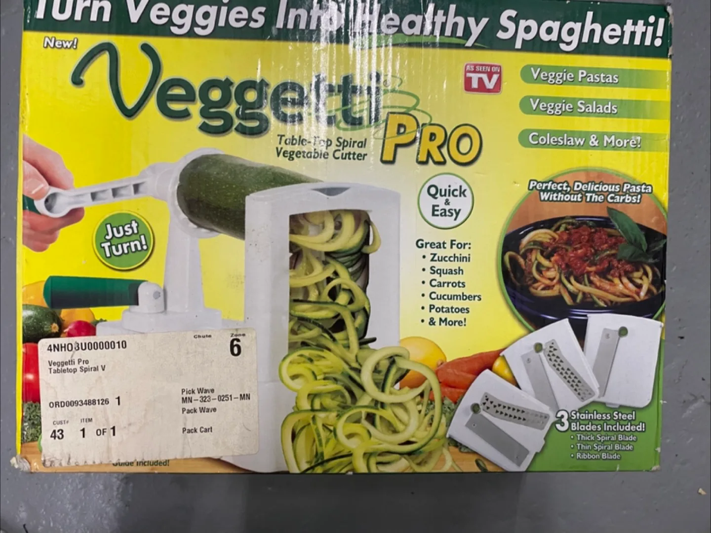 Veggetti Pro Table-Top Spiral Vegetable Cutter thumbnail