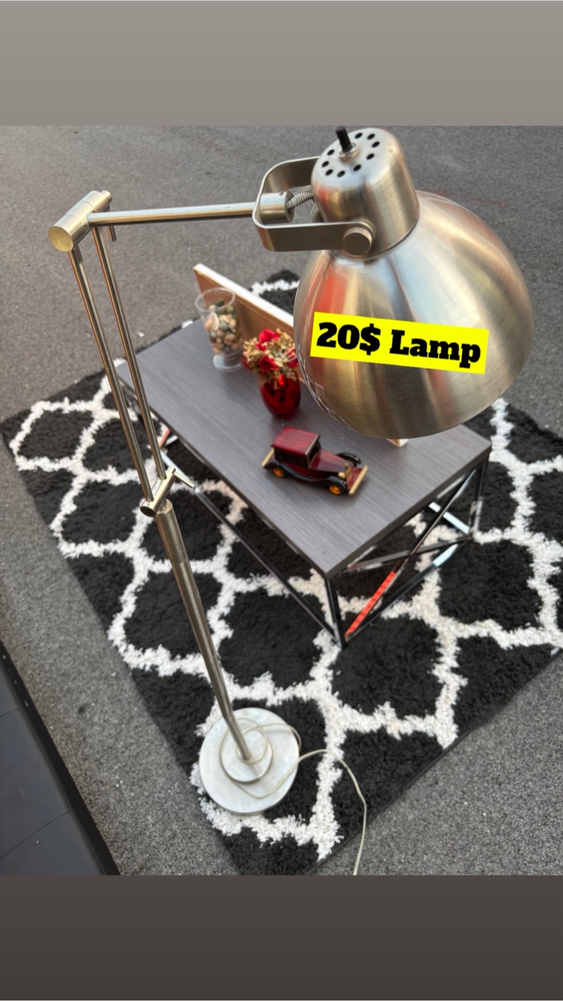 Silver Adjustable Floor Lamp