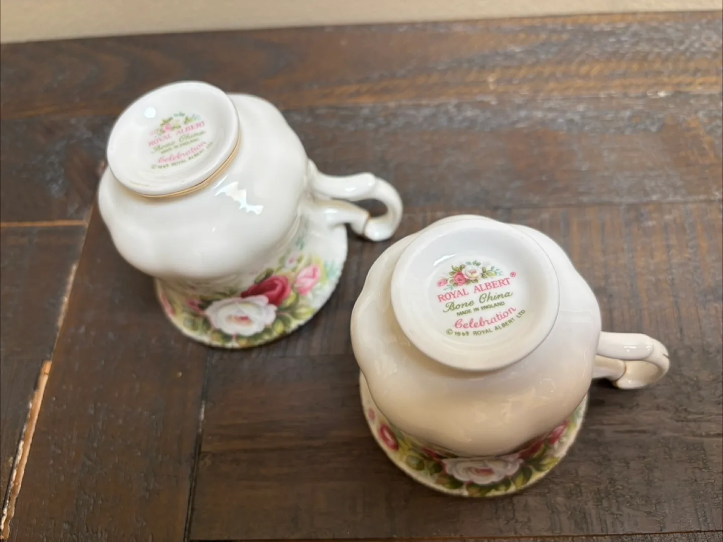 Royal Albert Celebration Teacups set of 2 image indicator(2)