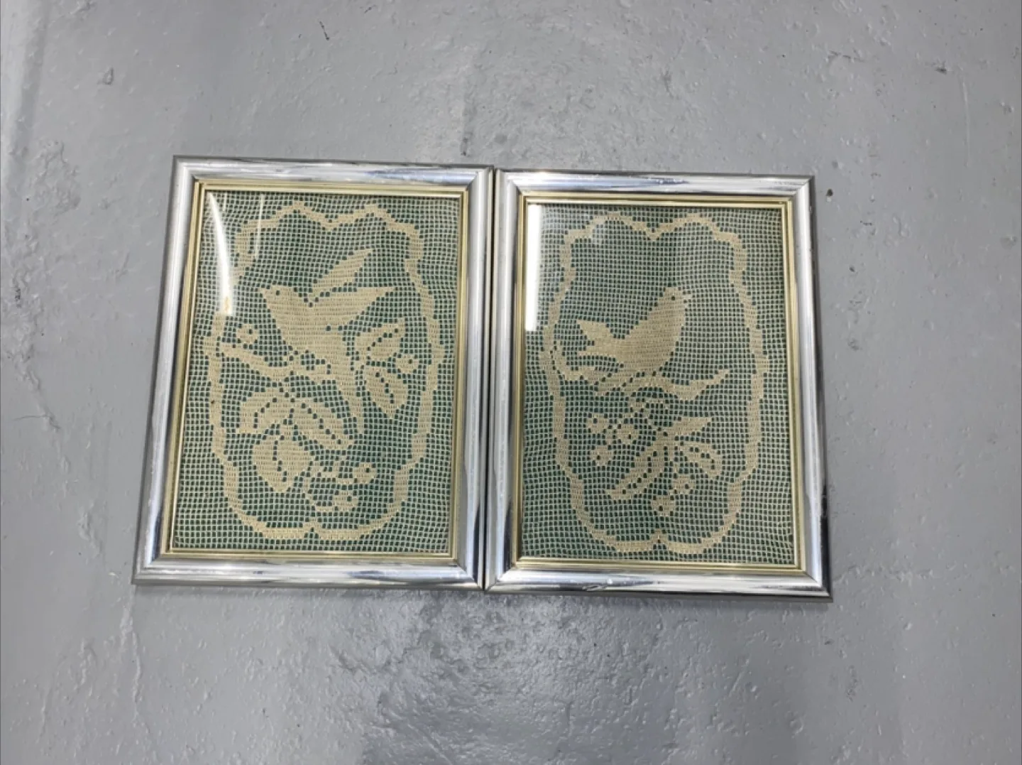 Framed Crochet Art - Bird Design thumbnail