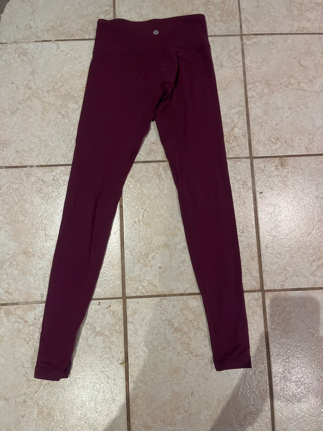 Lululemon Burgundy Leggings thumbnail
