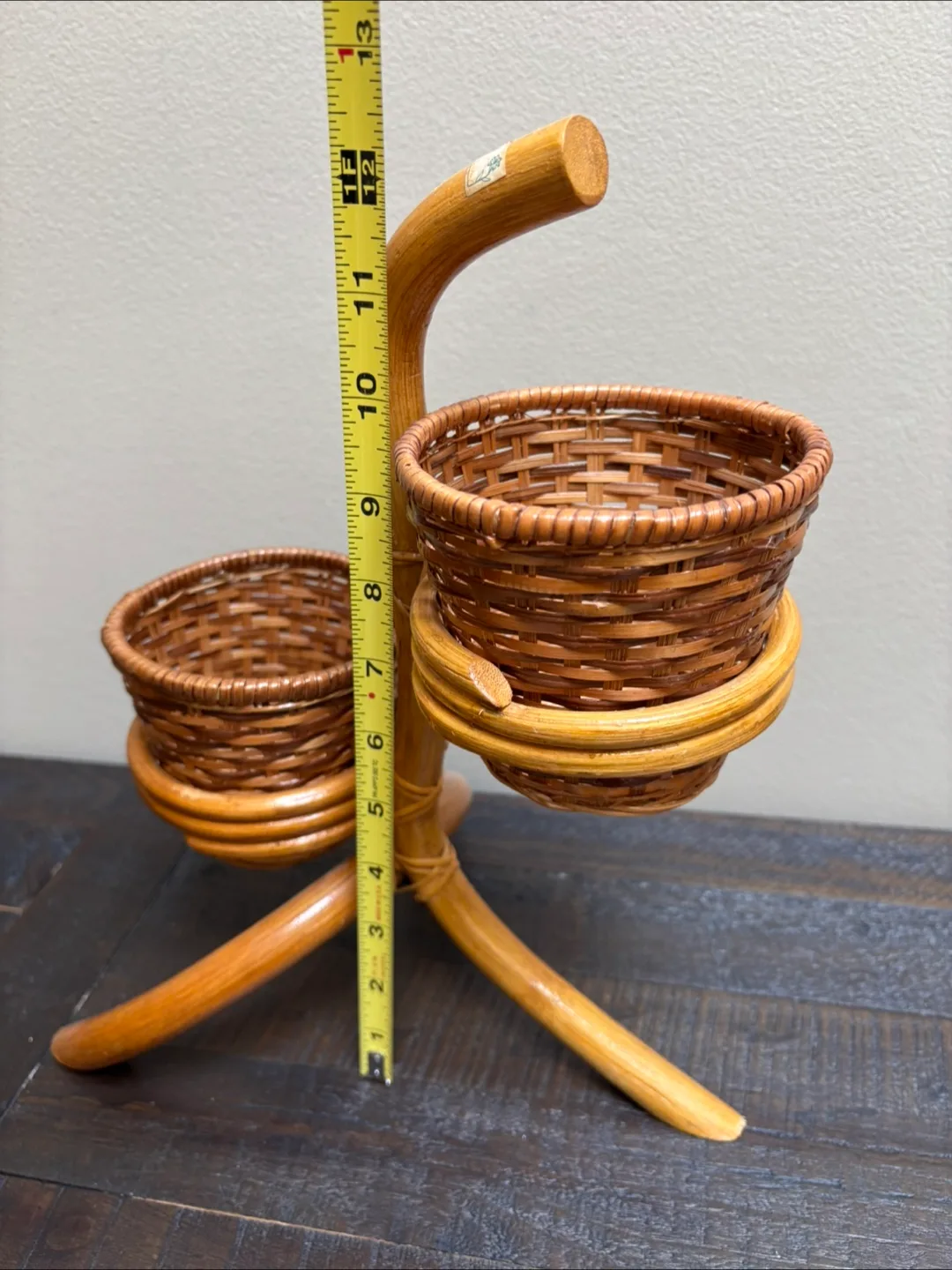 Rattan Wicker Plant Stand - Two Tier image indicator(3)