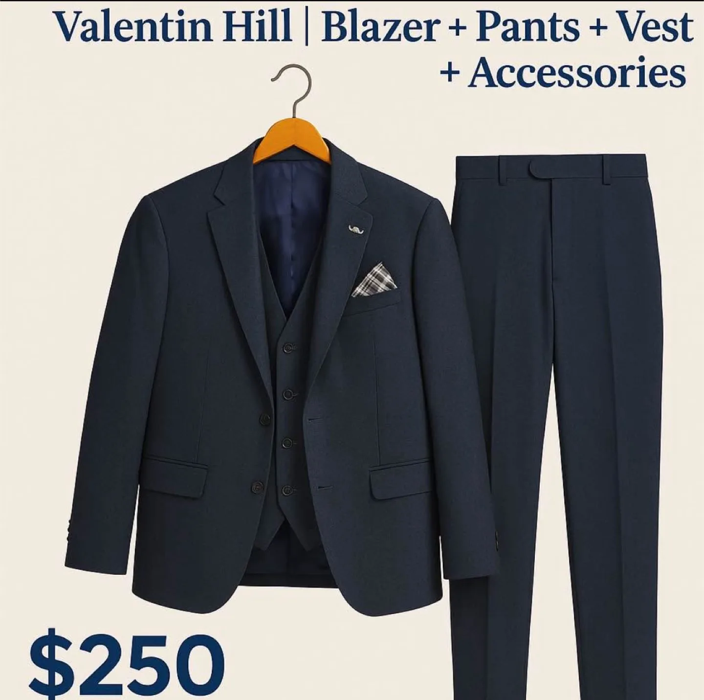 Valentin Hill Suit - Navy image indicator(10)
