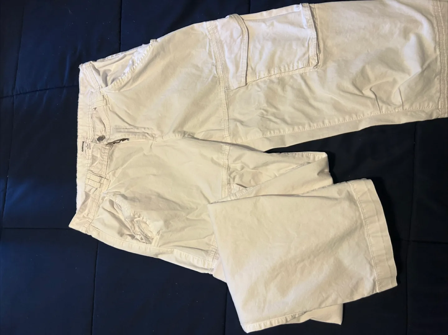 Garage White Cargo Pants image indicator(3)