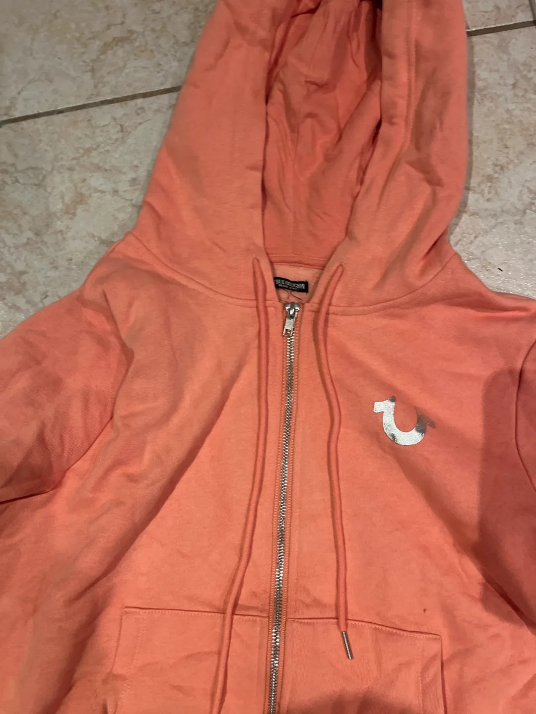 True Religion Peach Hoodie & Shorts Set - Size S image indicator(3)