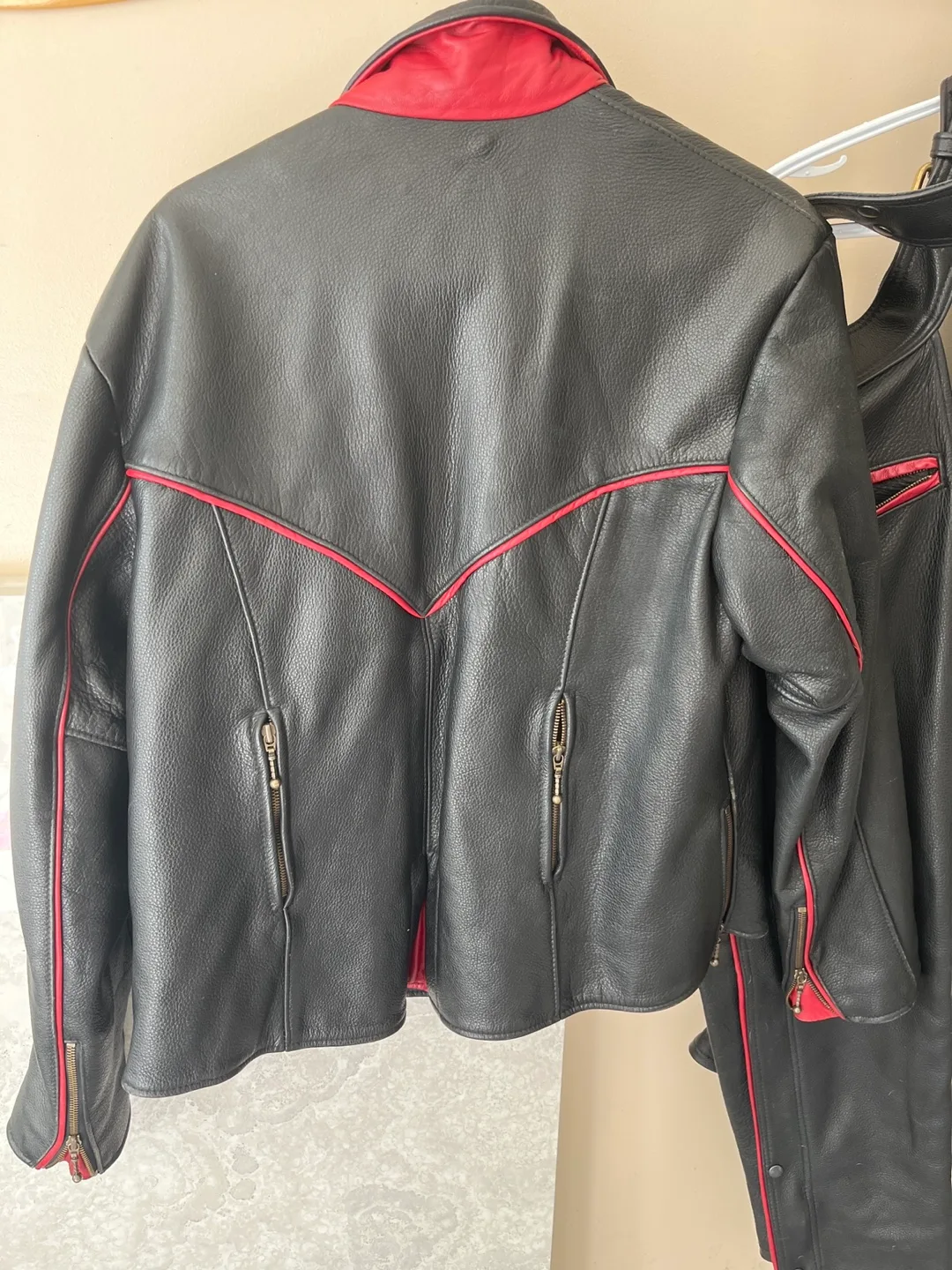 Select Leather Black & Red Leather Jacket image indicator(4)