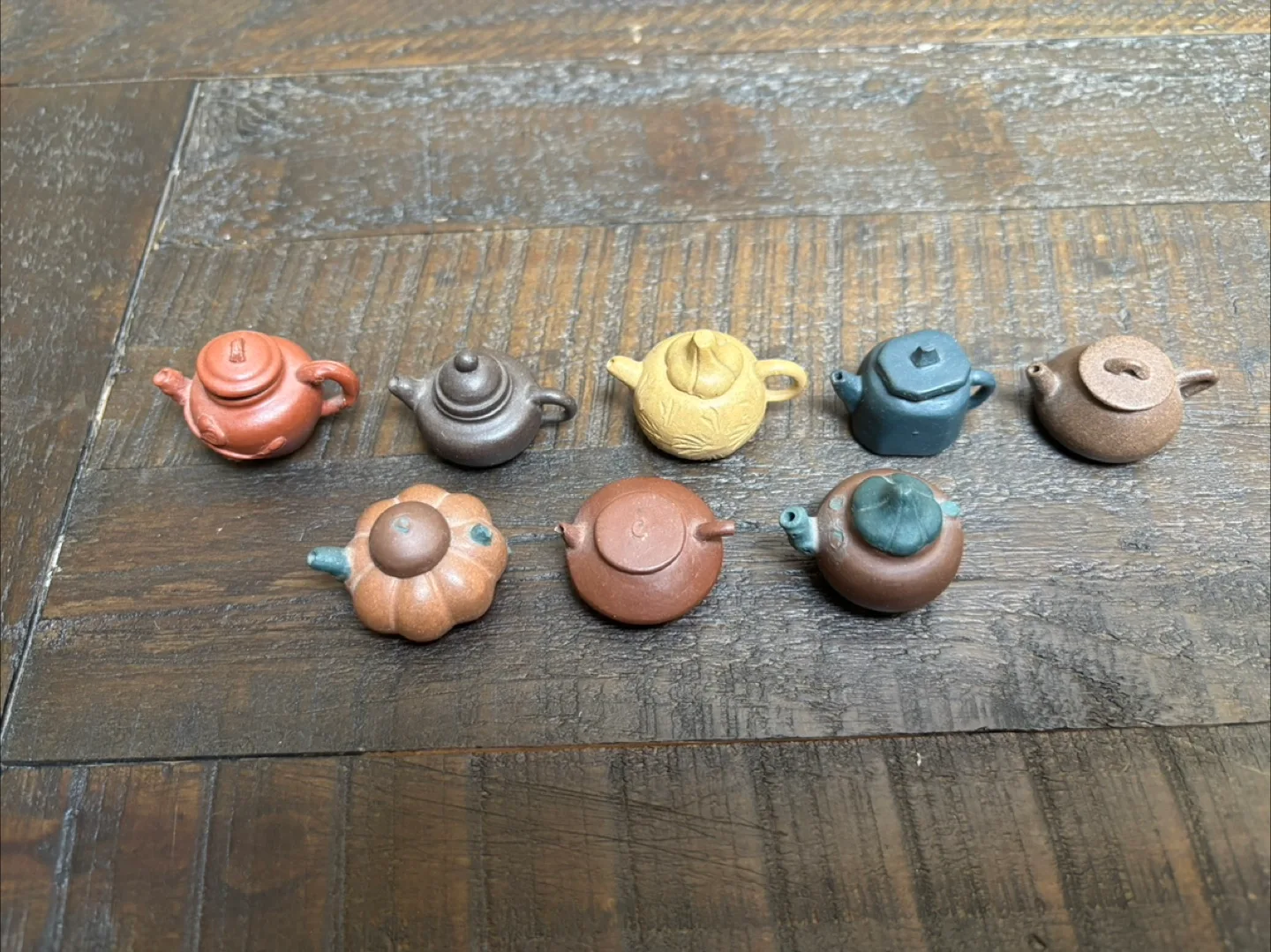 Miniature Teapot Collection with Display Stand image indicator(5)