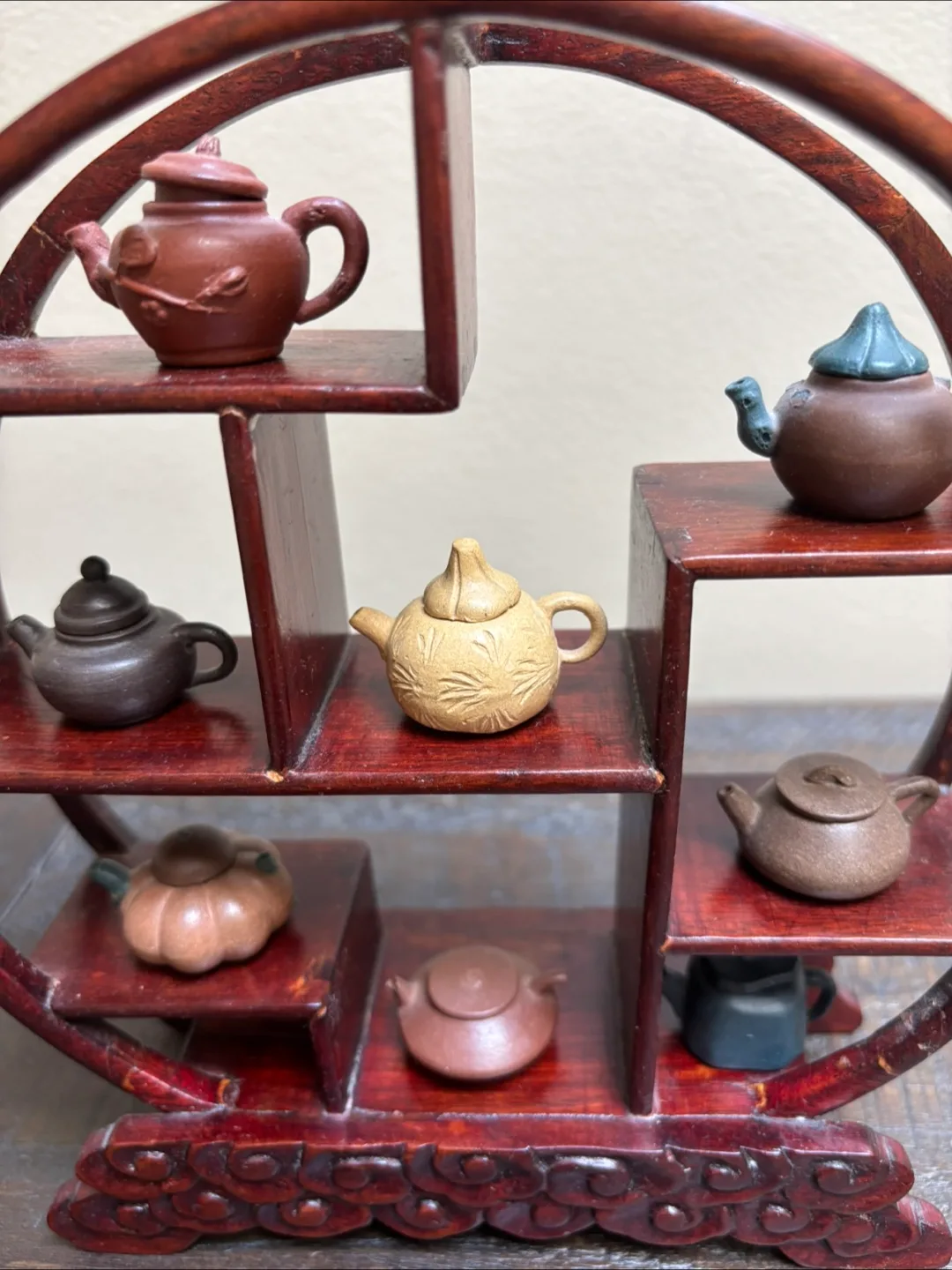 Miniature Teapot Collection with Display Stand image indicator(2)