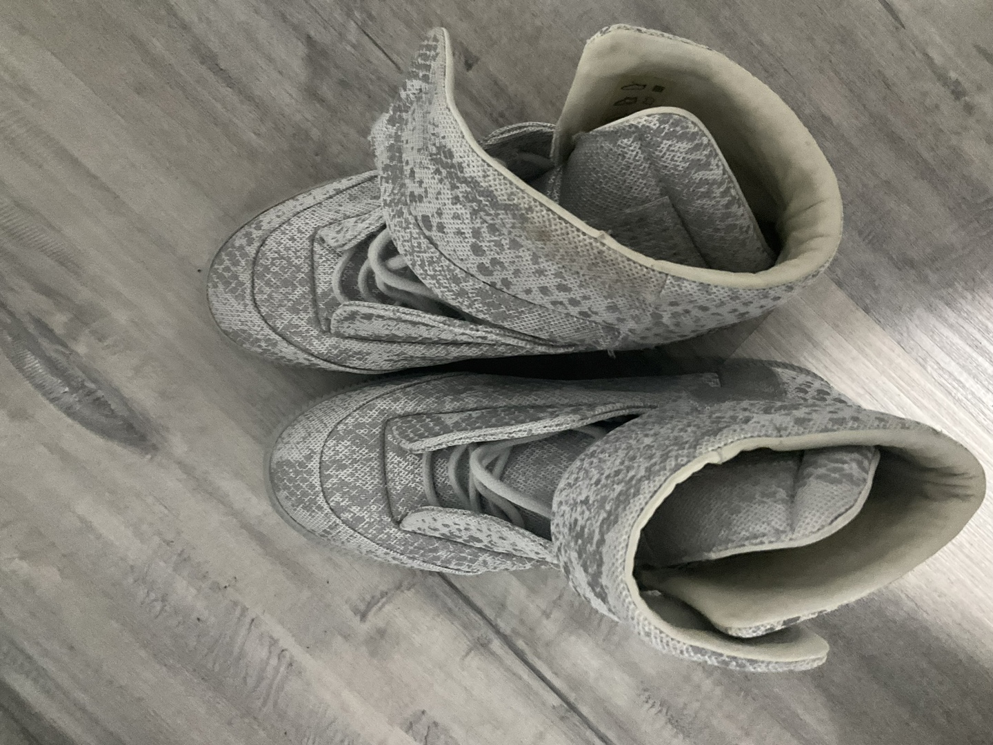 Maison margiela Grey High-Top Sneakers, Size uk 39
